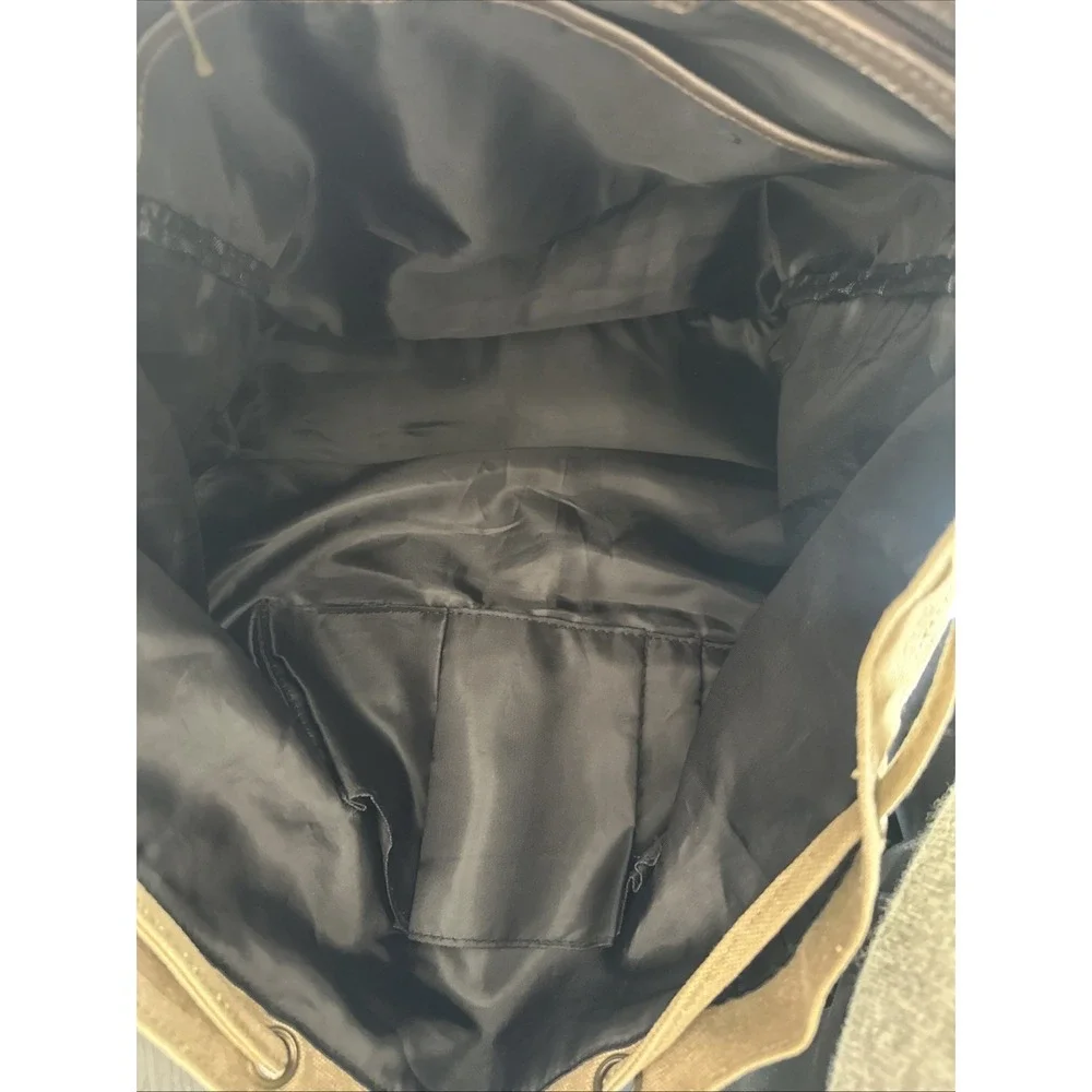 Gootium Canvas Rucksack Backpack Bag Drawstring Buckle Close Messenger‎ Outdoor
